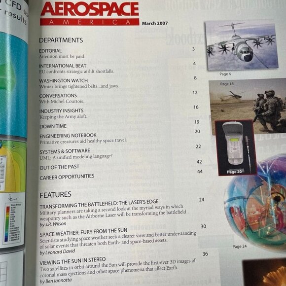Aerospace America March 2007 Magazine Featuring Military Aviation Vol 45 No 3 u - Picture 3 of 3